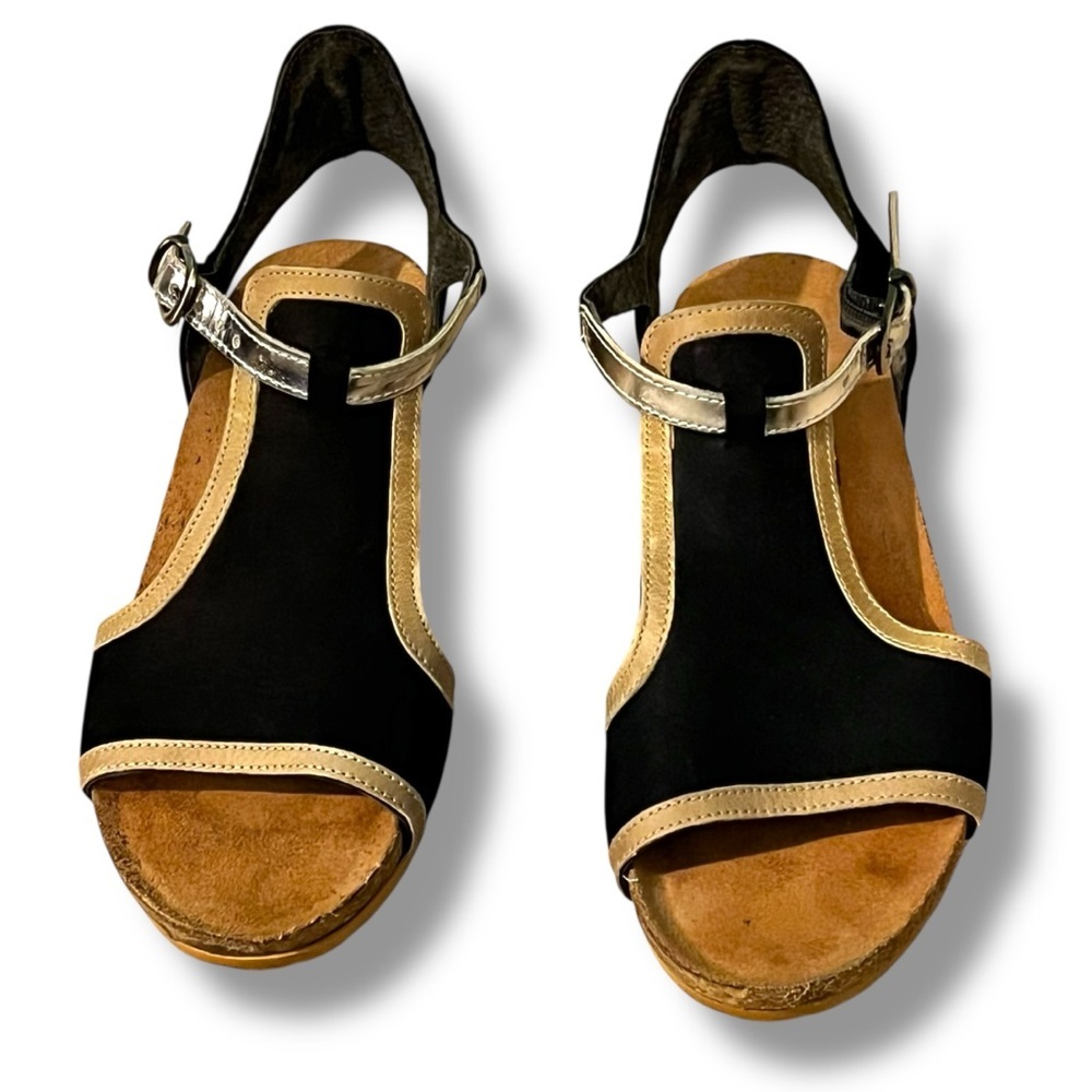 NAOT Fiona Wedge Sandals Womens EU37/US 6Color Block Black Silver Beige Comfort